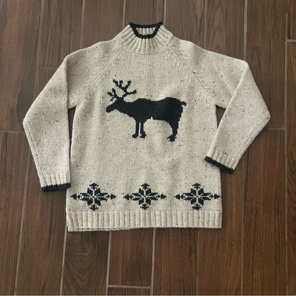 Vintage Eddie Bauer Reindeer sweater size M
